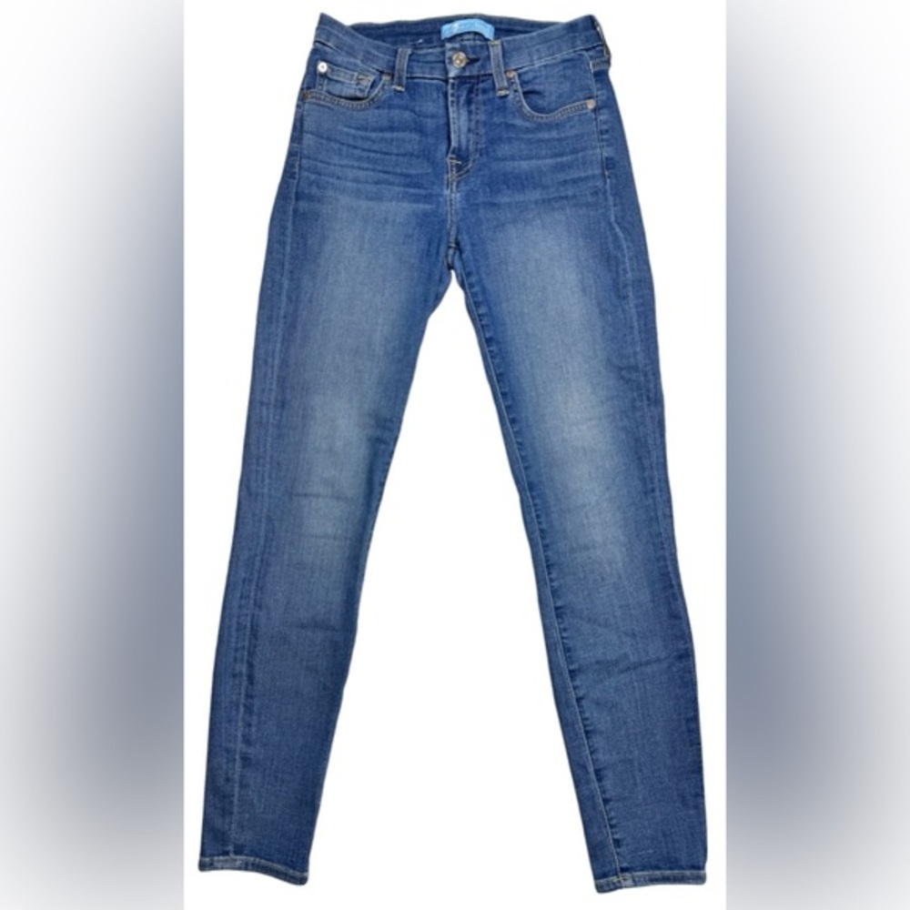 7 for all Mankind‎ b(air) Denim High Rise Skinny Jean Light Wash Woman 25